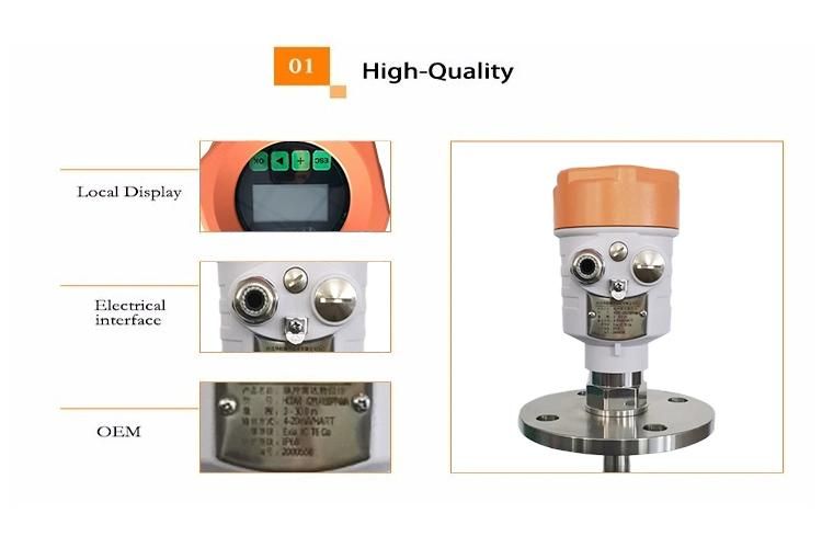 Non-Contact Continuous Level Measurement Radar Level Gauge for Storage Tanks