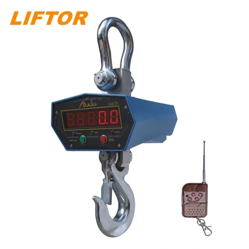 Liftor Heavy Duty Hanging Crane Scale LCD Display Weighing Scale 3 5 10 20 30 Ton Electric Digital Crane Scale