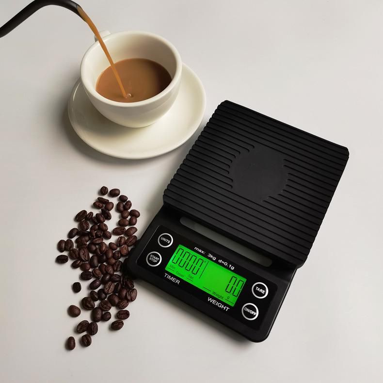 Black Electronic Kitchen Coffee Weighing Scale