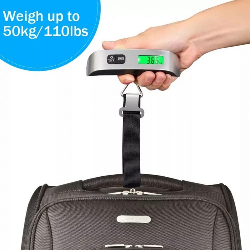 Digital Handheld Portable Hanging Baggage Scale 110lb/50kg Suitcase Weighing Pocket Scale