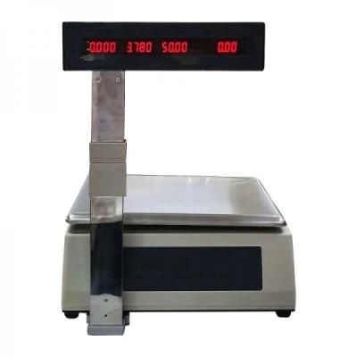 Best Quality CAS POS Interface Scale Barcode Weighing Scale with Free Manangerment Software with 58mm Label Invoice Printer