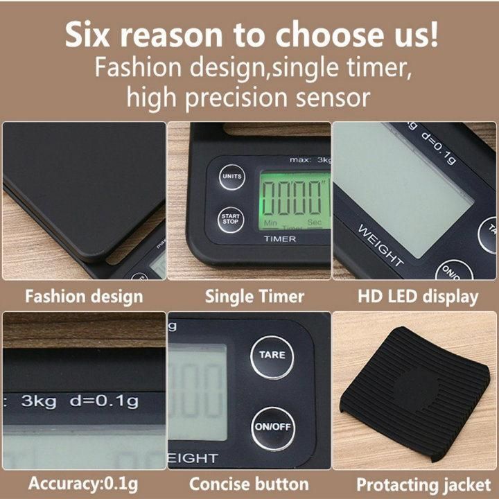 New Design Digital Coffee Scale with LCD Display
