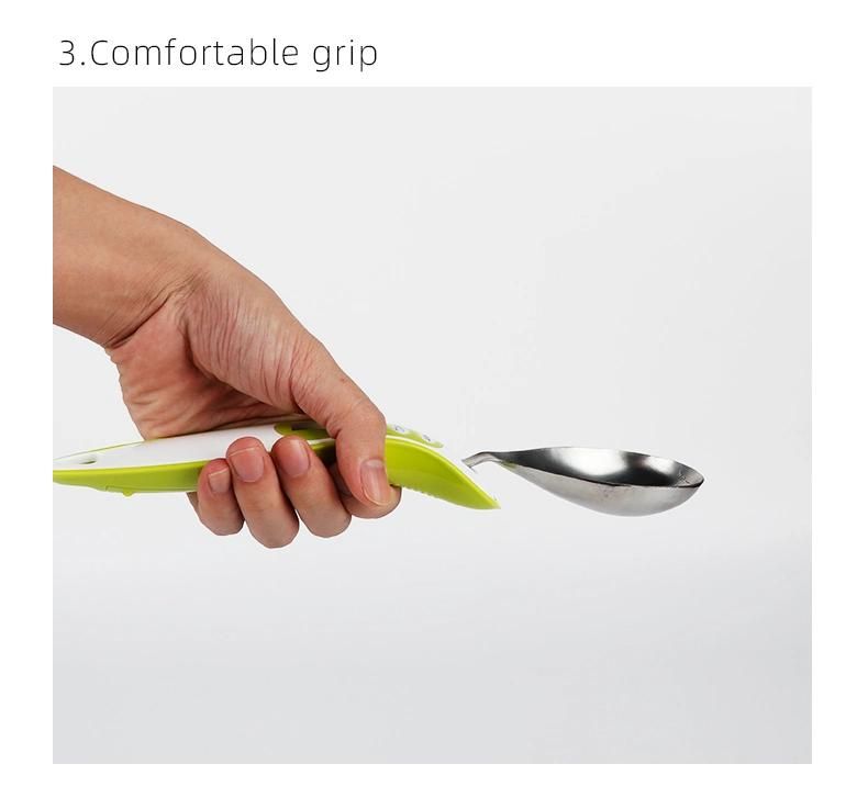 Electronic Food Scales Digital Kitchen Weighing Spoon Scale with Stainless Steel Scoop