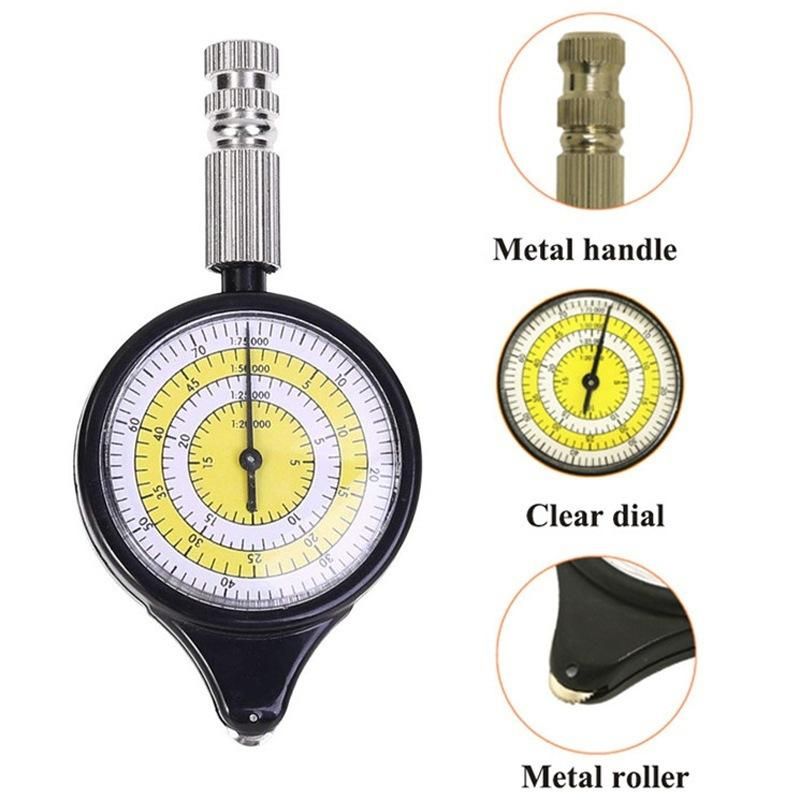 Multi-Functional Outdoor Map Measuring Gauge Range Finder Meter Scale Mileage Odometer Measurement Instrument Camping Map Measuring Range Finder Wbb16617