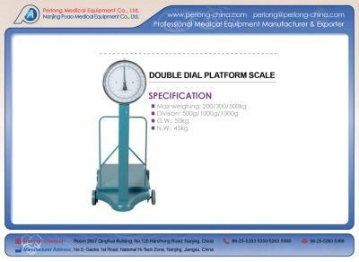2018 Movable Double Dial Mechanical Platform Scale 200/300/500kg