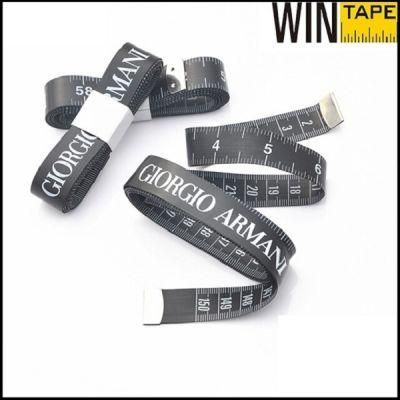 60inch Logo Design Mini Metric PVC Fiberglass Black Sewing Tape