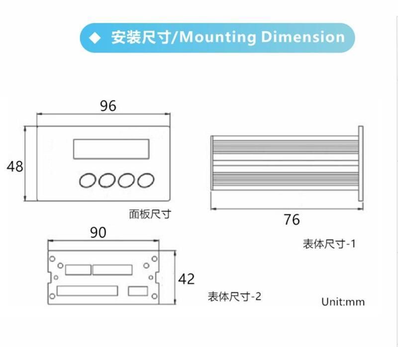 Display LED LCD ABS Waterproof Digital Weighing Display Indicator for Load Cell (B094C)