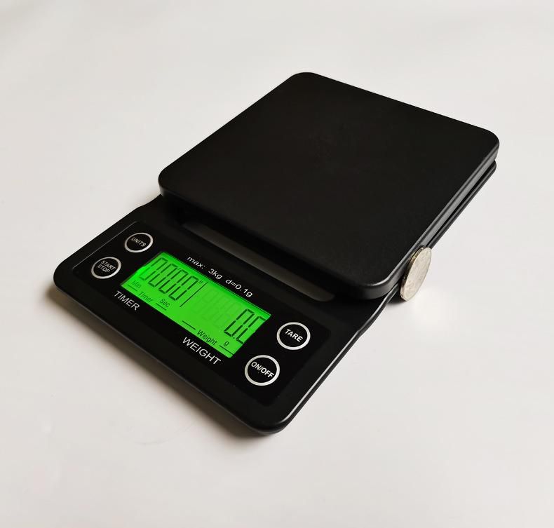 Black Electronic Kitchen Coffee Weighing Scale