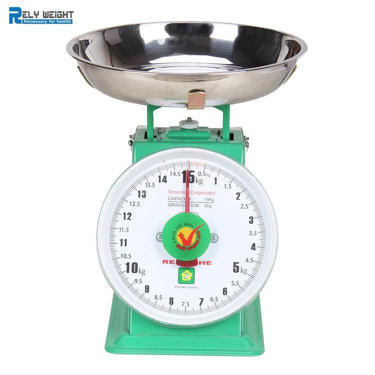 Portable Stainless Steel Tray Spring Dial Balance Scale