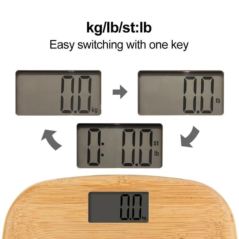 USB Charge Eco-Friendly Bamboo Body Scale