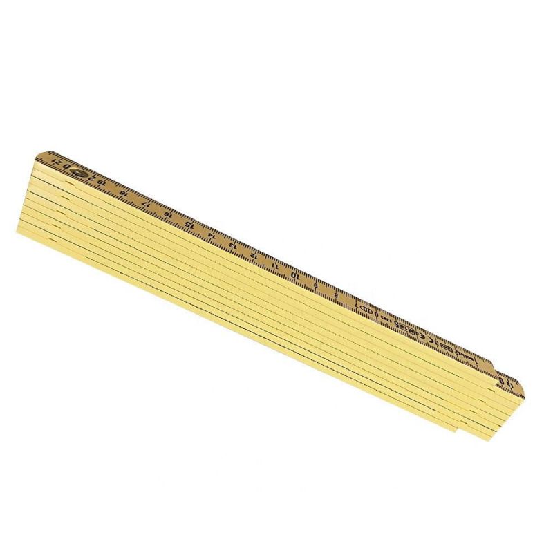 2m Yellow Folding Carpenter Yardstick with Pin