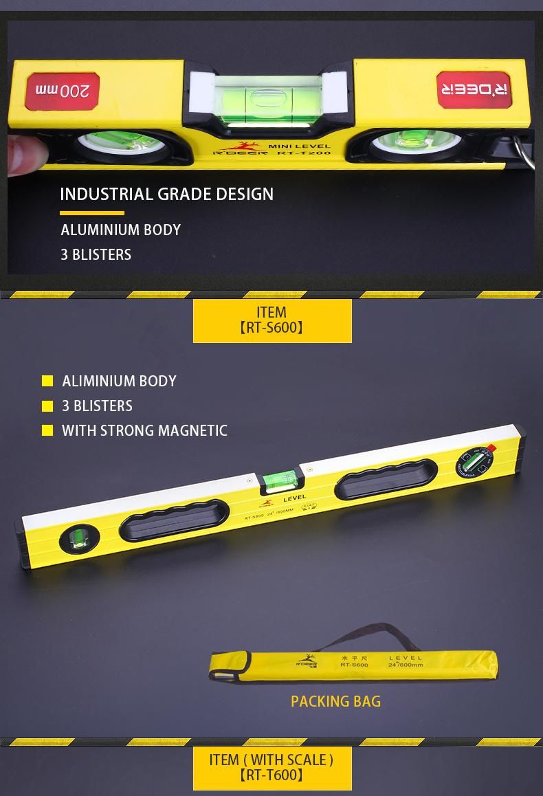 600mm Magnetic Box Section Levels with Scale