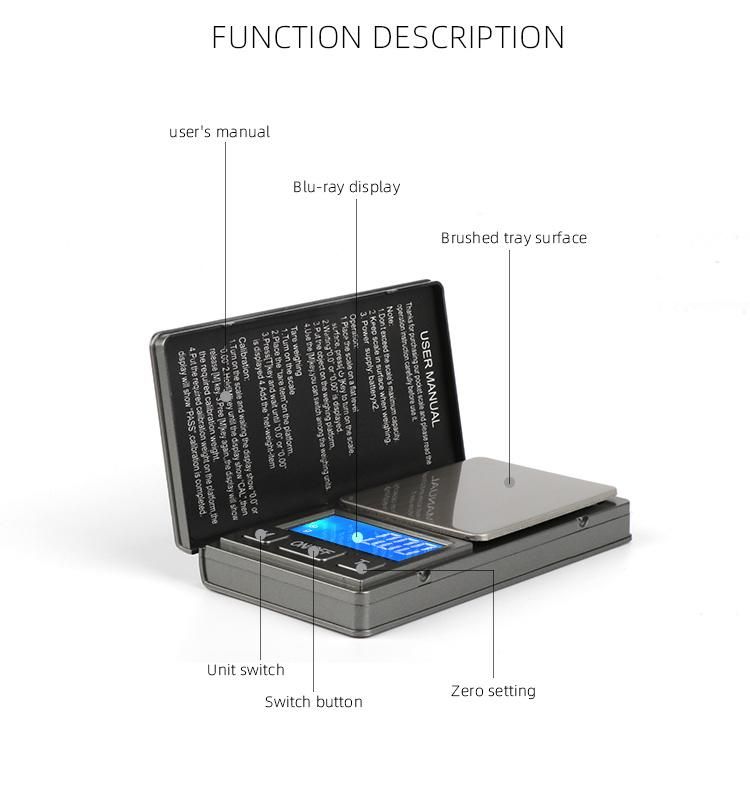 500g Capacity High Accuracy Portable Scale Electronic Digital Pocket Scale