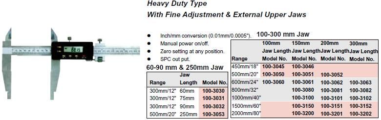 Heavy Duty Electronic Digital Vernier Caliper, with Fine Adjustment