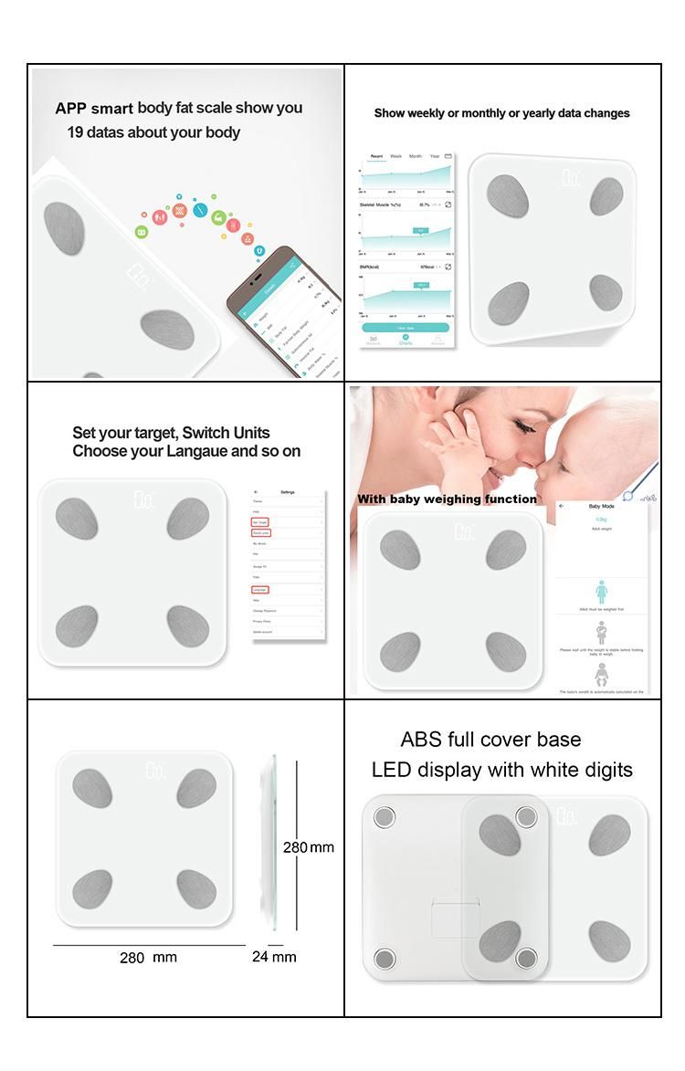 Bluetooth Digital Scale with LED Display