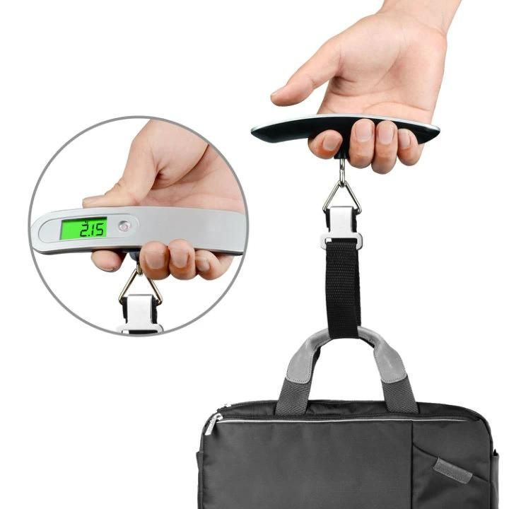 Portable 50kg LCD Electronic Hanging Pocket Scale with Data Hold