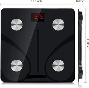 Tempered Glass Electronic Body Scale with Clear Backlight LCD Display