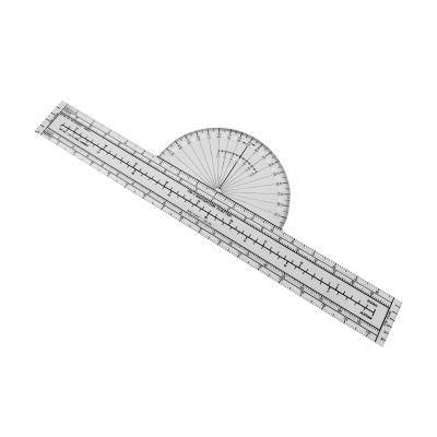 Plastic Durable Rotating Azimuth Air Navigation Plotter Aviation Ruler