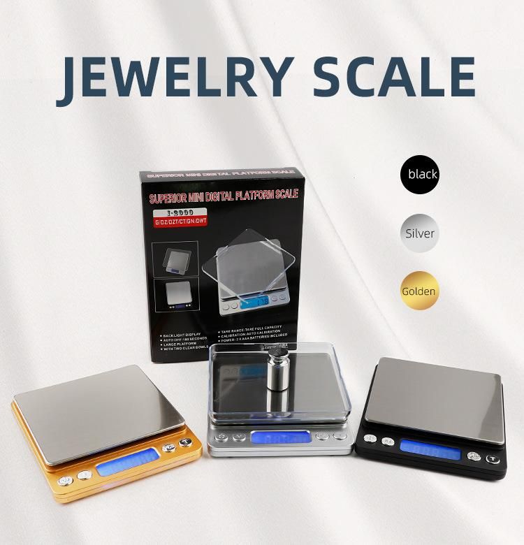 0.1g Waterproof Stainless Steel Platform Electronic Digital Pocket Jewelry Scale