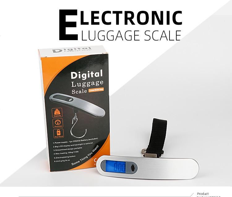 Metal Surface Traveling Electronic Pocket Luggage Scale
