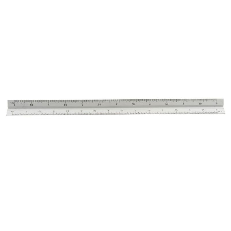 12" 300mm Aluminum Alloy Triangular Scale Ruler