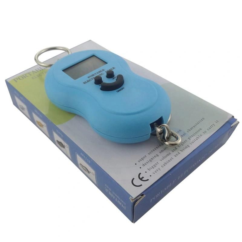 Smiling Face Portable Hanging Fishing Scale Luggage Scale for Travel 50kg