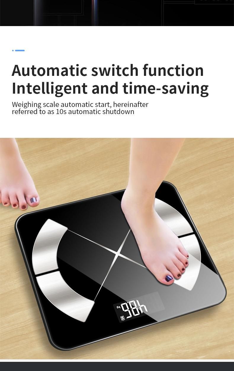New Product LED Display Bluetooth Electronic Weighting 150kg Digital Body Fat Scale (BRS-AD02)