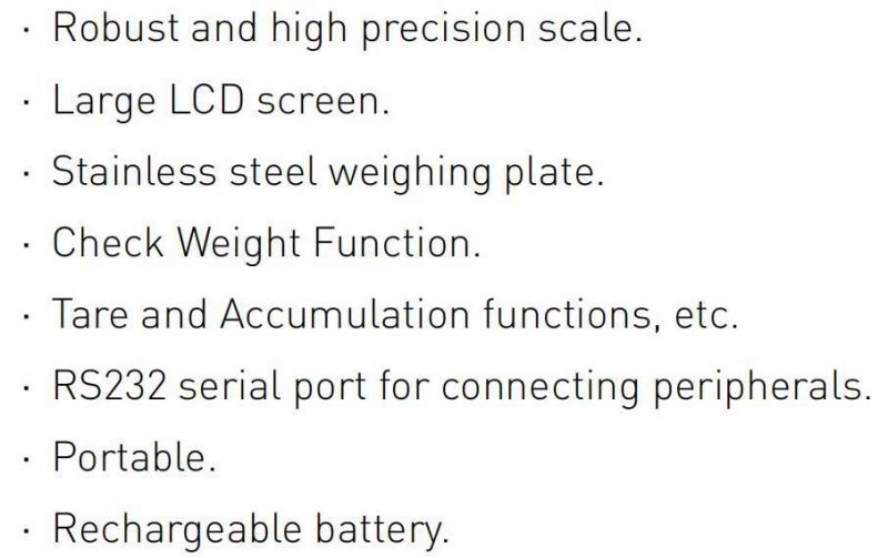 3~30kg RS232 Stainless Steel Electronic Portable Weighing Scale with Large LCD Screen Display