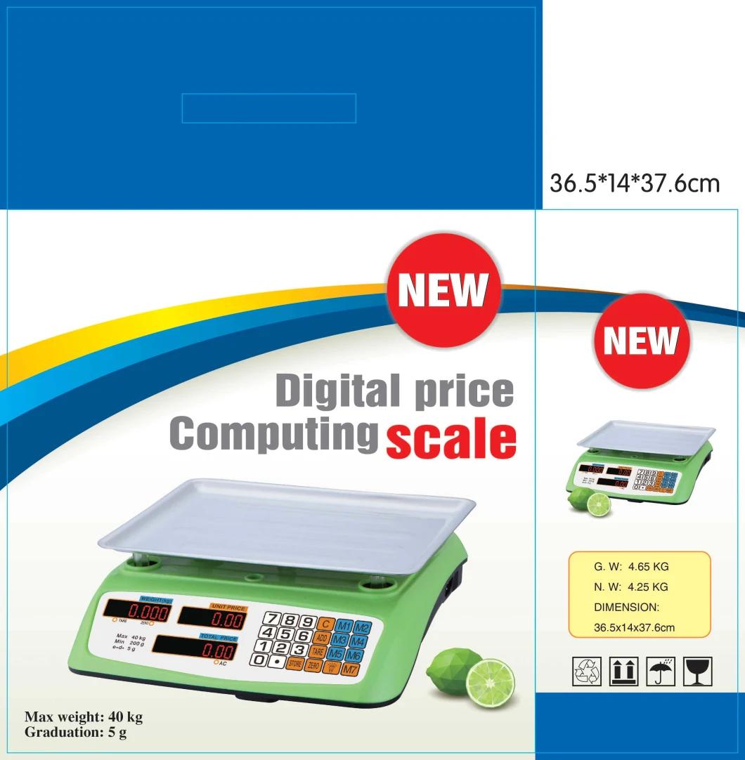 Digital Table Weighing Scale of 40kg Price Computing Weight Scale