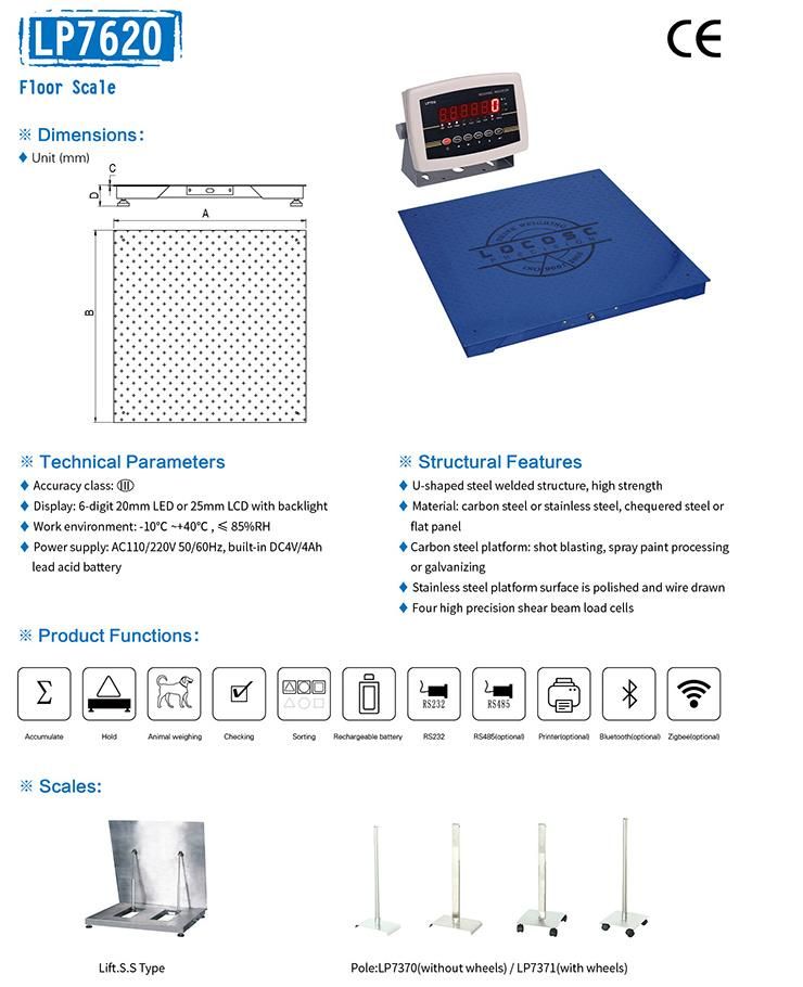 Ningbo Industrial Digital Scale Weighing Machine Floor Scale Platform Scale