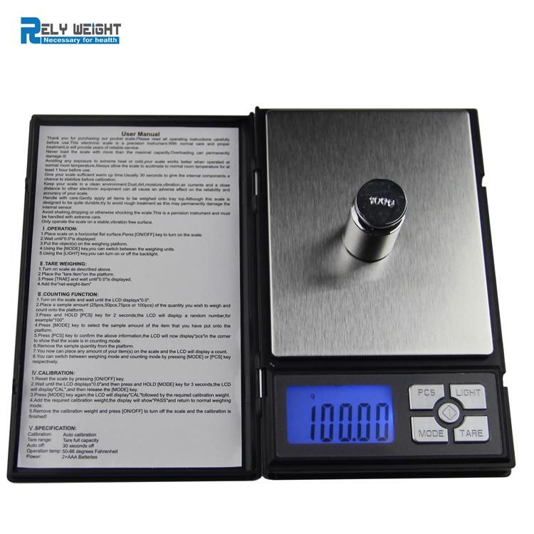 Notebook Series Big Stainless Steel Platform Digital Pocket Scale