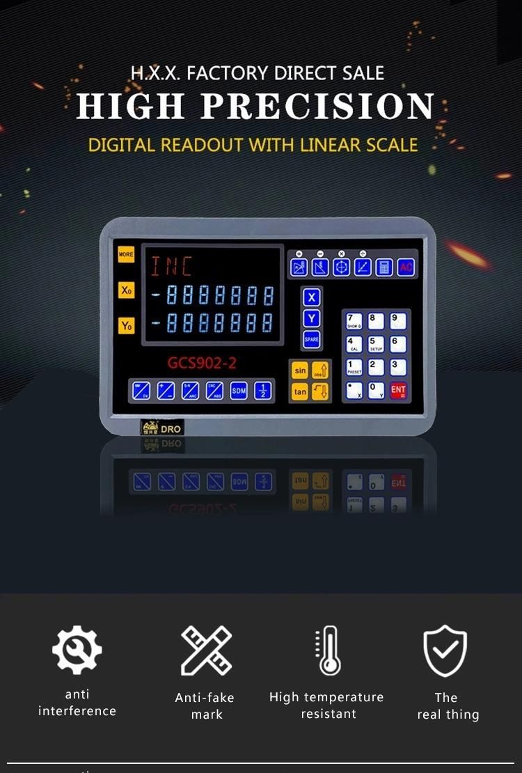 High Precision Dro Gcs902-2 Digital Readout for Grinder& EDM Machine