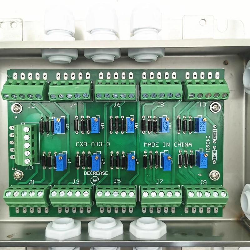 10-Channel 10-Wire Load Cell Summing Digital for Floor Scale Stainless Steel Weighing Junction Box (BRS-JC010)