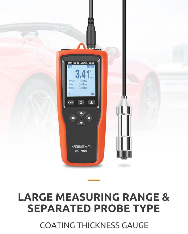 Ec-900 Easy Replaced Optional Measuring Range Separated External Probe Paint Checker Coating Thickness Gauge