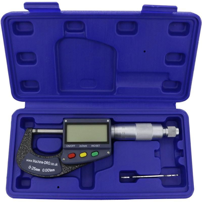 0-25mm (0-1 Inch) External/Outside Digital Micrometer with Large Display