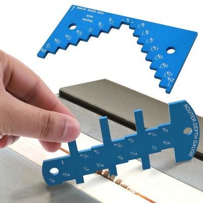 Table Saw Measuring Ruler Depth Measurement Height Limit Gauge Aluminum Alloy Small Saw Blade Woodworking DIY Gadget