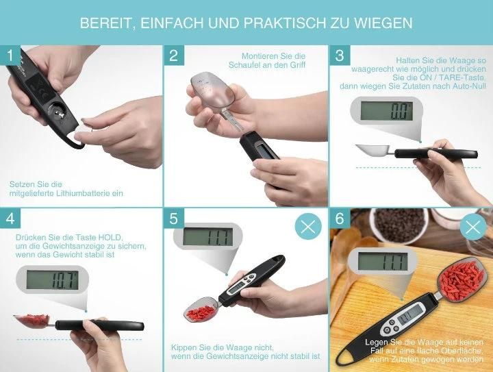 500g/0.1g LCD Display Digital Kitchen Measuring Spoon Scale