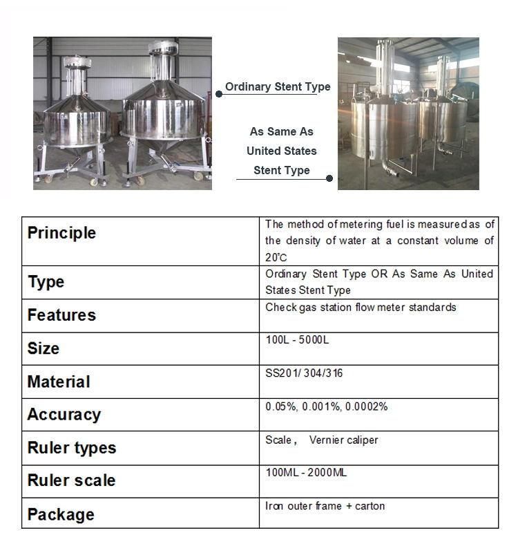 Measuring Can Portable Prover Measuring Can for Fuel Dispenser