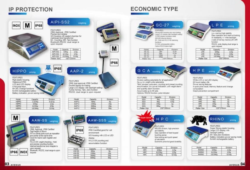 Electronic Printing Scale Digital LCD Scales with Thermal Printer