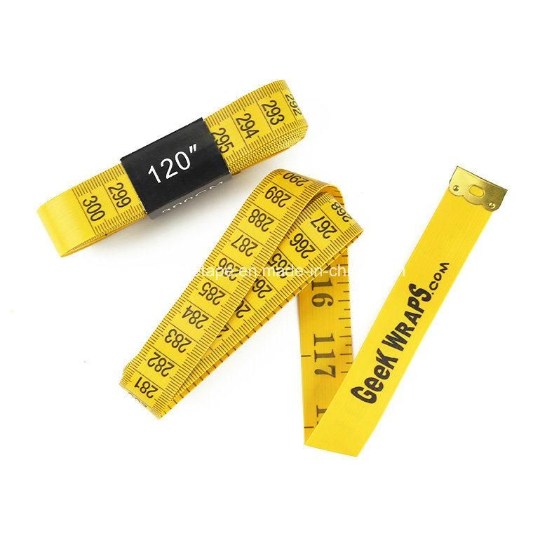 Yellow Logo Design 120inch 3m Cloth Measuring Tape