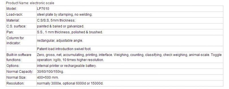 Lp7610 Electronic Scale (NTEP indicator)