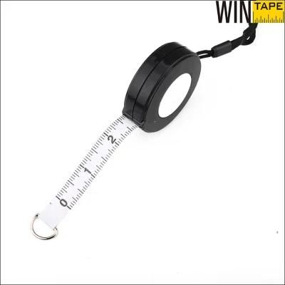 80inch Round Black Retractable Sewing Measuring Tape Rt-123