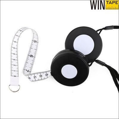 Soft 2m Fiberglass Measuring Tape with Round Case and Rope