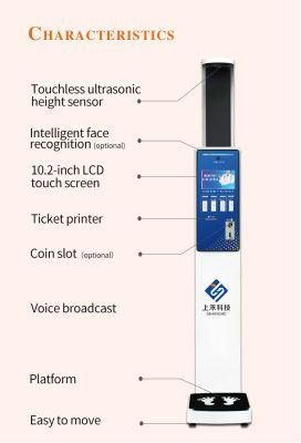 Coin Operated Body Scale Height and Weight Machine for Public