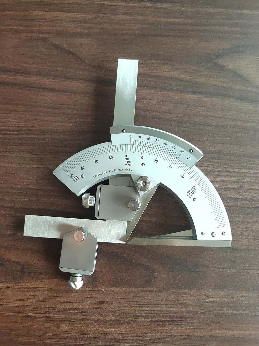 Portable 0-320degree Stainless Steel Angle Gauge Goniometer Protractor