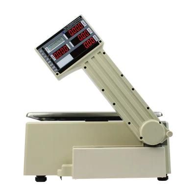 Barcode label Weighing Scale with Printer 30kg Scale Electronic Barcode Label Printing Scales with Receipt Printer