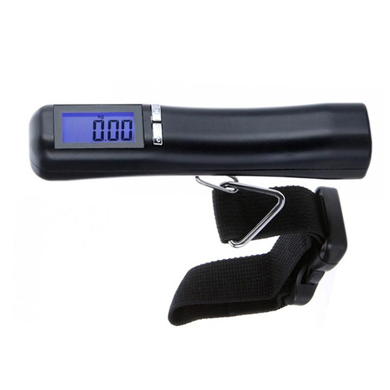 10g/40kg Hanging Luggage Weight Balance Black Fishing Hook Weighing Scale