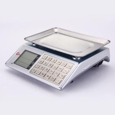 Stainless Steal Electronic Price Computing Scale LCD LED Big Display Electronic Scale Manufacturer 30kg