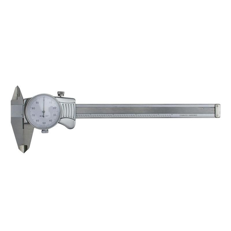 6" Machine-Dro Dial Caliper Imperial with White Face.