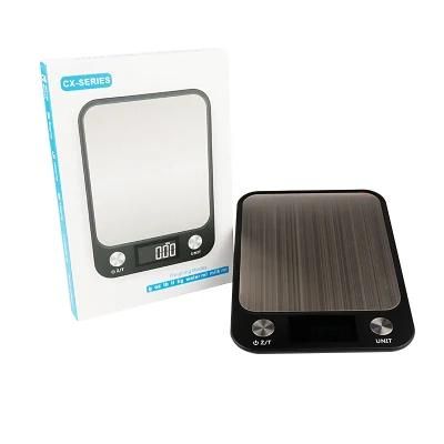 Digital Kitchen Scale with Thin Body Black White Color